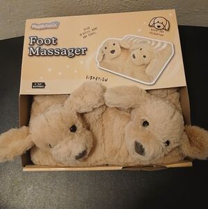 HealthTouch Plush Dog Foot Massager - Beige